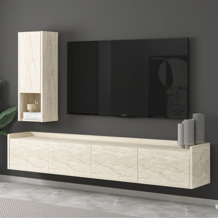 Hanah Home Sema - Soporte para TV Travertino Hanah Home Sema - Soporte para TV Travertino